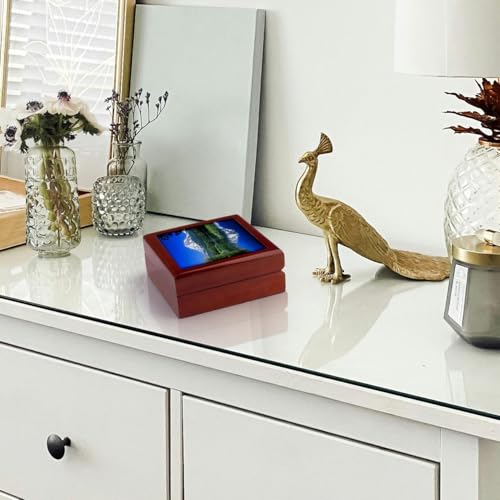 3dRose Mt. Lassen, Manzanita Lake, California, USA - US05 JAL0166 - John Alves Jewelry Box 7 x 7 inch with 4 inch tile