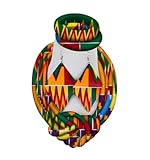 Well Made: Rhombic dangle earrings, knot rope necklace, the Same color style bracelet. Made of African Print Fabric and filling, brilliant color, and very attractive. It is not allergic to your skin, no harm to health Size:approx .Necklaces:13.5inch ...