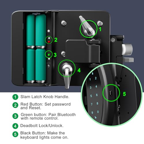 Image of RV Door Lock Replacement, All-Metal Smart Keyless Entry Camper Door Lock | All-Metal RV Door Lock with Keyless Entry, 4 Unlock Ways: Keypad, Bluetooth, Remote & Keys
