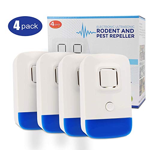 Preisvergleich Produktbild Sooair Ultraschall Schädlingsbekämpfer, 4 Stück Elektronische Moskitoschutz Innenräumen, Pest Control Repeller für Kakerlaken, Mäuse, Mücken, Spinnen 100% Harmlos für Menschen und Haustiere