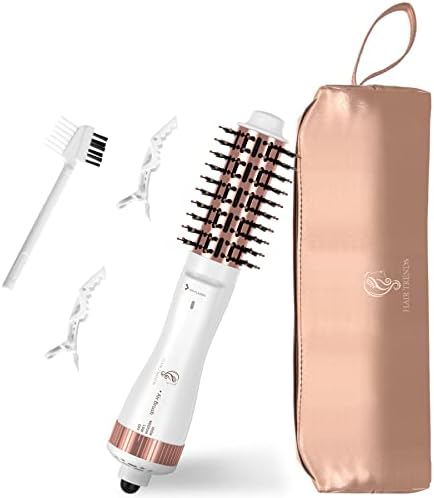 Hair Trends 1.5 Inch Round Brush Blow Dryer, Negative Ionic One Step Volumizer Dryer, 4-in-1 Hot air Brush-Not Dual Voltage