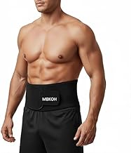 Belly Fat Belt for Women & Belly Fat Burner for Men | Slim Belt, Sweat Belt for Women Fat Burner, Stomach Belt for Men | Universal fit for Exercise & Workout – Black