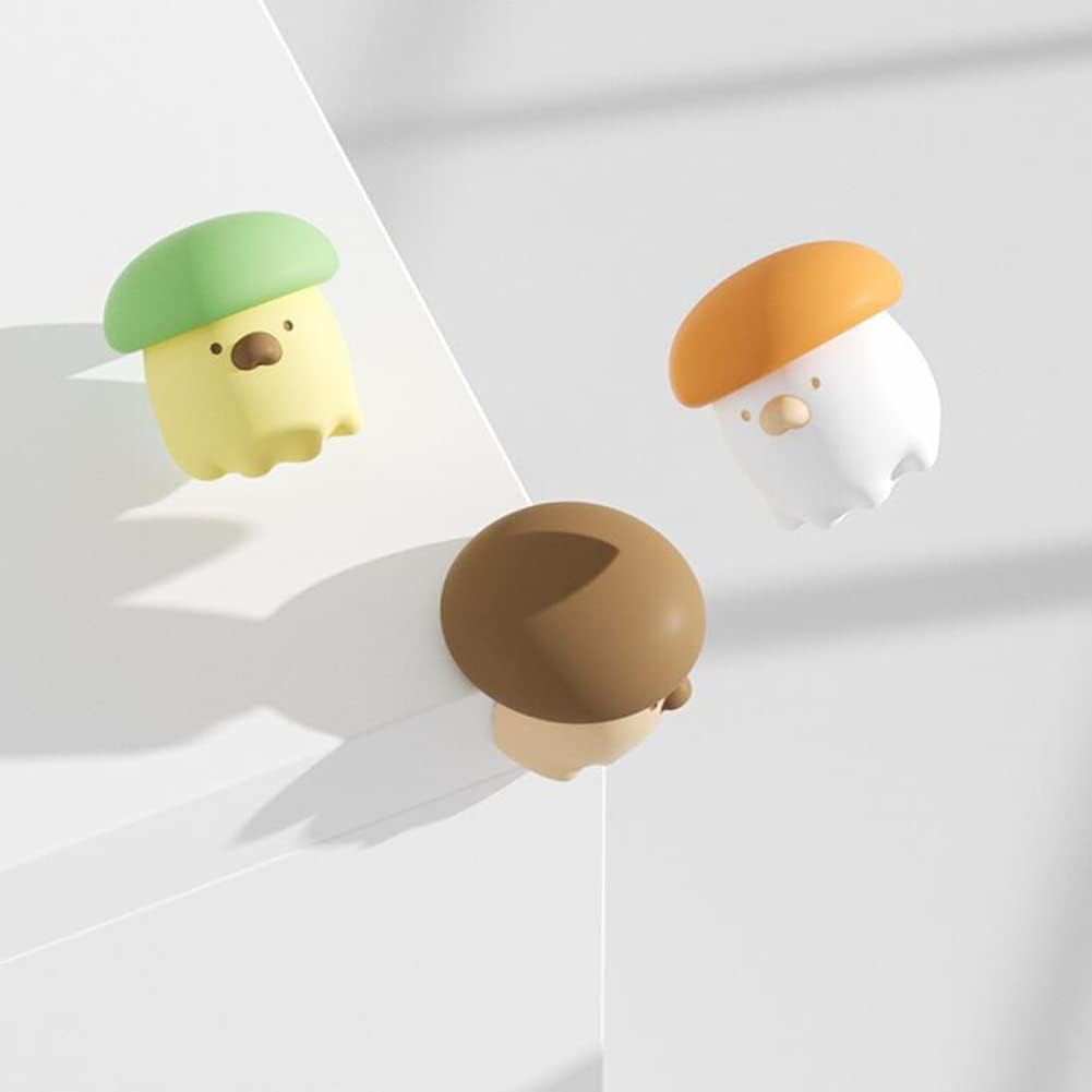 4 Pack Corner Protector Baby Proofing Silicone Table Corner Protector Guards Cute Mushroom Rubber Corner Protectors for Sharp Corners Furniture Corner Safety Bumpers for Kids, Coffee