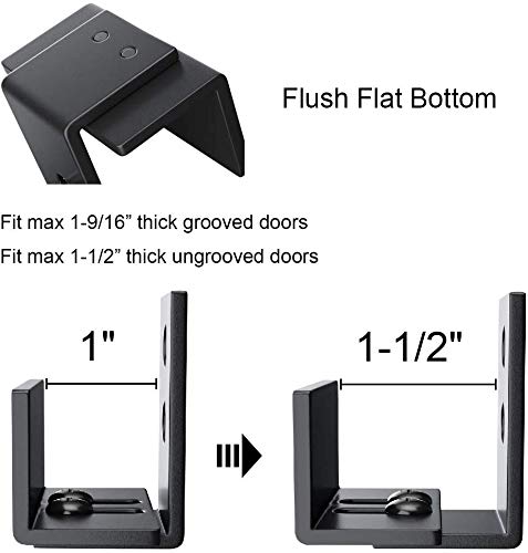 Winsoon 2 Pack Adjustable Floor Guide For Sliding Barn Door, Wall Mount Bottom Hardware System For Closet Bypass Doors Tv Stand Wardrobe #TOP4
