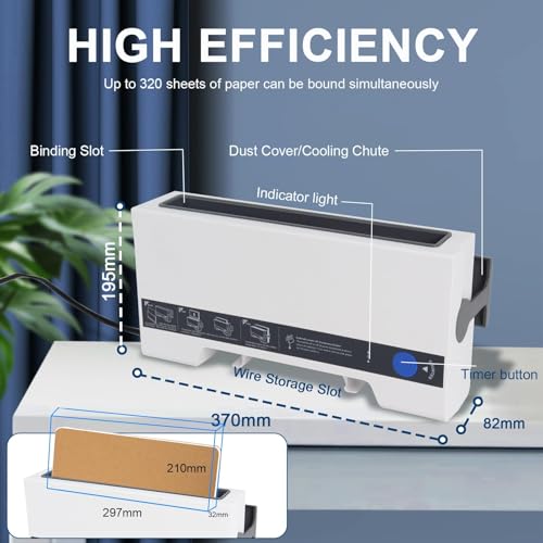 Hoqqf 54UG011 Thermal Binding Machine 110V 280 Sheets Capacity Book Binding Material Binding Machine thumb #2