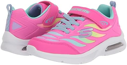 Skechers Kids Girls MICROSPEC MAX-AIRY Color Sneaker, HOT Pink/Multi, 8 Toddler | Image 6