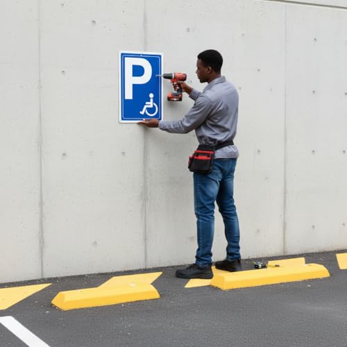 Panneau parking handicapés rigide micro-perforé alu composite - 6