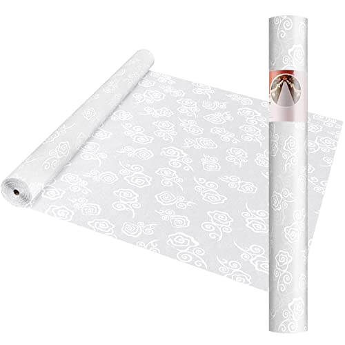 FrenzyBird Aisle Runner for Wedding Ceremony 100 x 3 Feet White Aisle Runner Walkway for Indoor Outdoor Wedding Church Decorations (Rose) - Thumbnail 6