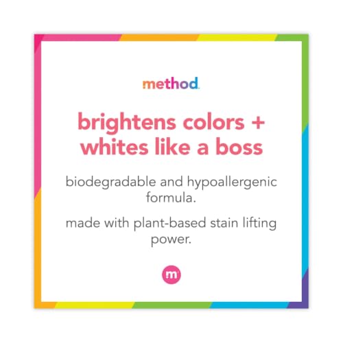 Image of method Liquid Laundry Detergent, Ginger Mango, 53.5 fl oz, 4 Pack | Powerful Stain Lifter, Brightens Colors and Whites, Long Lasting Fragrance, 66 Loads per Bottle