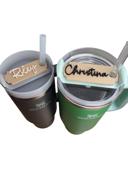 Personalized Nameplate 30 oz & 40 oz Stanley Tumbler - SNUG FIT nametag for Quencher H2.0 - DURABLE