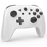 YCCTEAM Wireless Controller for Switch/Switch Lite,Wireless Switch Pro Controller Remote Gamepad Joystick with NFC/Turbo/ 6 Gyro Axis/Dual Vibration-White