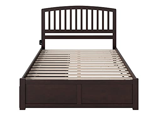 Afi Richmond Queen Platform Bed With Flat Panel Footboard And Turbo Charger With Urban Bed Drawers In Espresso #TOP6