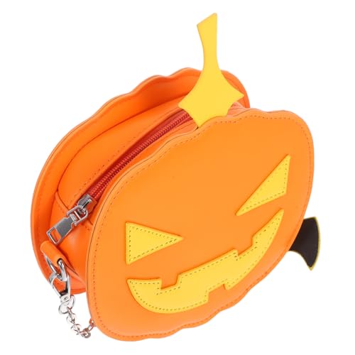 Sac bandoulière citrouille Halloween en cuir PU élégant pour femme