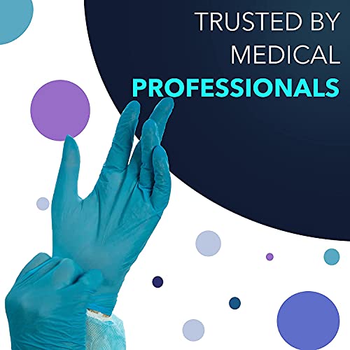 image for Circleware Circlecare Powder-Free Nitrile Disposable Exam Gloves, Indu