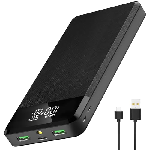 Power Bank 46800mAh 25W PD3.0 Fast Charging Portable Charger External Battery, Power Bank USB C Portable Devices with 3 Inputs & 3 Outputs, LED Display, Torch, Compatible with Phone iPhone More