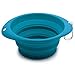 Dog Travel Bowl 26 oz Portable Foldable for Walks Hiking Adventure (Blue)