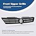 CarPartsDepot Front Grill Grille Compatible With Volkswagen Jetta (2011-2014 Jetta Gray)