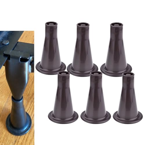6PCS Reinforced Bed Frame Feet to Replace Wheels Leg Risers for Bed Frame