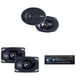 Alpine UTE-63BT Mech-Less Bluetooth Receiver w/Power Reference PRX 4x6 & 6x9 Speakers
