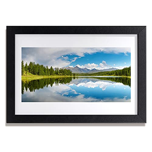 Affiche encadrée photo paysage montagne Las Lake cadre MDF image murale salon chambre cuisine 30x20