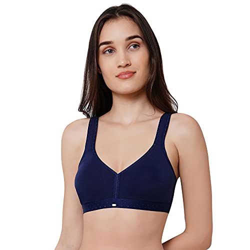 Image of SOIE Women Non Padded Non-Wired Full Coverage Stretch Cotton T-Shirt Bra