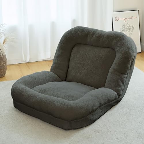 Lazy Sofa Couch Bed - Softly Cushioned, Foldable High Back Floor Gaming Chair, Portable Accent Bean Bag Couch for Bedroom, Salon, Office, Living Room