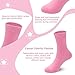 4-Pack Combed Cotton Kids Casual Socks Cool Crew Fashion Neon & Solid Colors Dress Socks Elastic Fit for Girls Boys (US, Age, 7 Years, 11 Years, Bright pink)