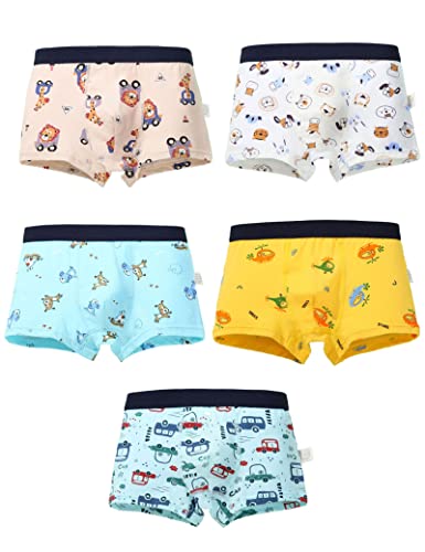 Kiench Little Boys' Boxer Briefs Cotton Kids Underwear 5-Pack2