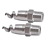 Yctze 2-teiliges Edelstahl-Spiraldüsen-Weitwinkel-Zerstäubungssprühset für Kühlung und Befeuchtung