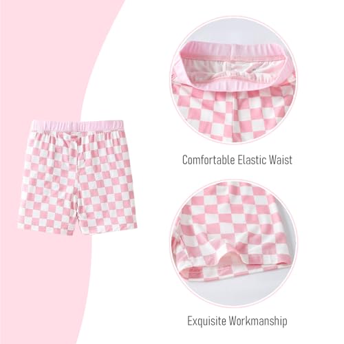 OPAWO Bamboo Pajamas Toddler Boy Clothes Checkered Tee and Shorts 2 Piece Summer Bamboo Baby Pajamas Sleepwear Pjs Set 12M-5T4