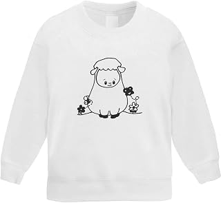 Azeeda 'Cute Sheep' Kid's Sweatshirt/Jumper (5-6 Years) (KW00012596)