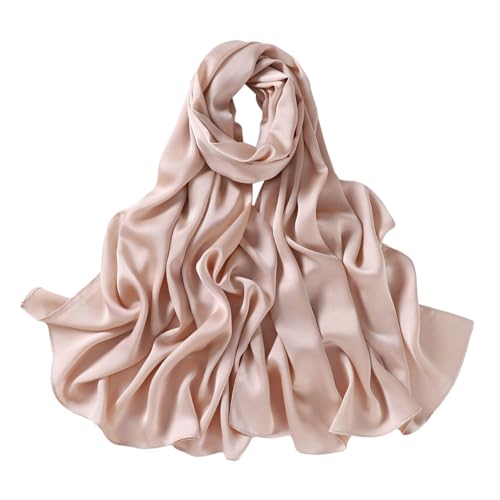 SUNDSGT Hijab for Women Solid Color Soft Chiffon Hijab Lightweight Muslim Head Scarf for Women (Beige)