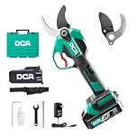 DCA Forbici Portatili a Batteria 20V, max 35mm Brushless Cesoie Potatura Elettriche con 2,0Ah batteria, Lama SK5 Forbice Elettrica con custodia di sicurezza portatile per Frutteto Parco Fattoria Olivo