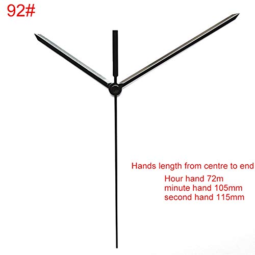 100sets Young Town White Axis Hands Black Long Clock Hands Metal