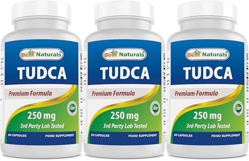 Best Naturals TUDCA 250mg (Tauroursodeoxycholic Acid) - 60 Veg Capsules - 2 Months Supply (60 Count (Pack of 3))