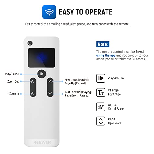 Neewer Teleprompter X17 With Rt-110 Remote & App Control (Bluetooth Connection Via Neewer Teleprompter App), 17" No Assembly Compatible With Ipad Android Tablet/Camera/Camcorder, Max Load 44.1Ib/20Kg #TOP2