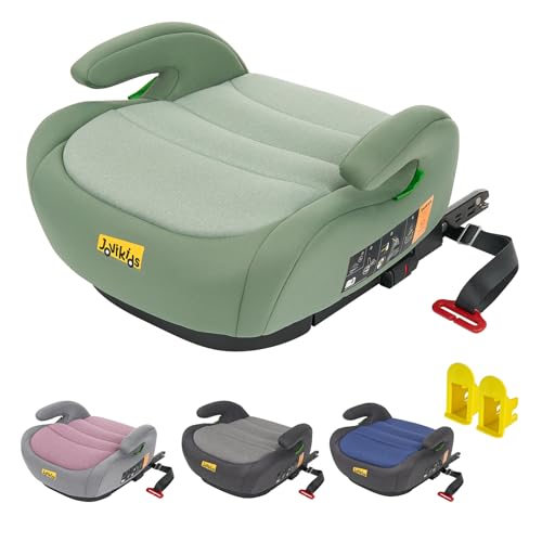 Jovikids Sitzerhöhung Auto Kinder ISOFIX, ECE R129 Kindersitzerhöhung 125-150cm, Verdickter Stoffbezug & Isofix Einführhilfe… – Ansicht 1