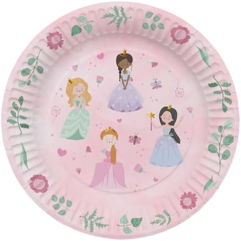 Folat 27486 Pink Princess Birthday Decoration – Plates – Pretty Princess – 23cm – 8 Pieces – Princess Party Tableware for Princess Parties Folat 27486 Pink Princess Birthday Decoration – Plates – Pretty Princess – 23cm – 8 Pieces – Princess Party Tableware for Princess Parties