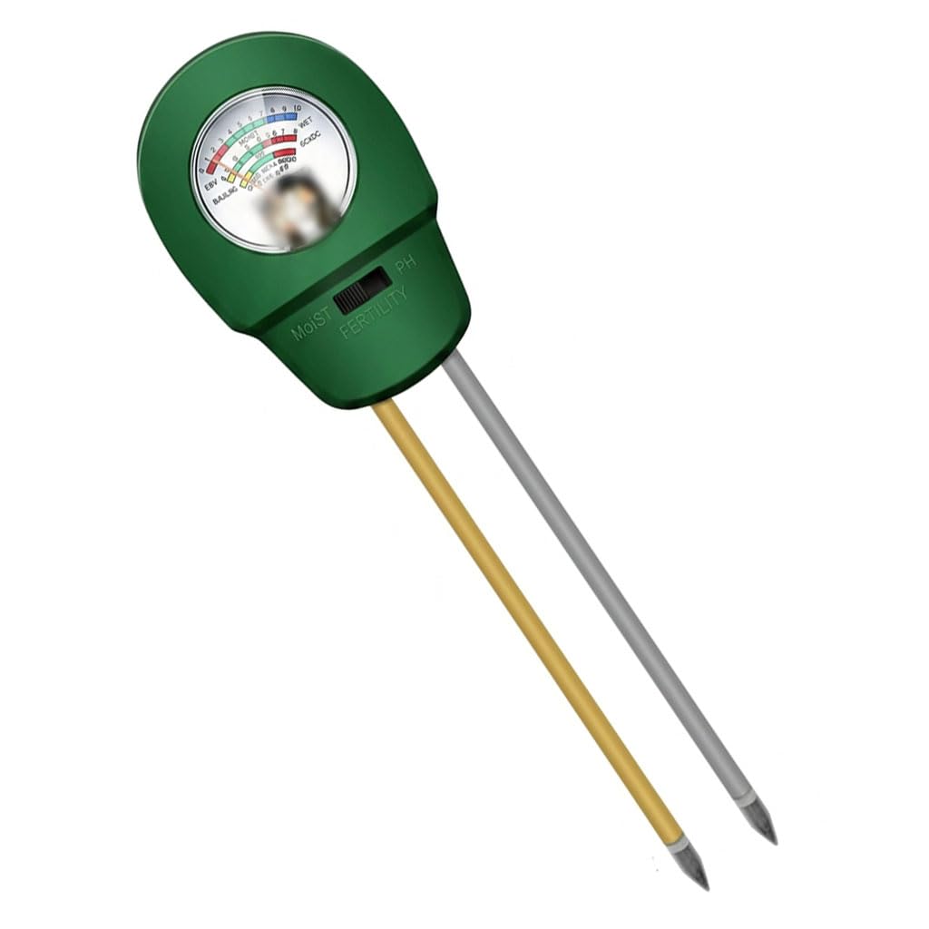 Medidor Humedad Plantas 3 en 1, Medidor pH Tierra Digital, Higrómetro Suelo Profesional para Test pH Suelo, Temperatura y Luz en Jardín, Césped y Macetas,no requiere pilas