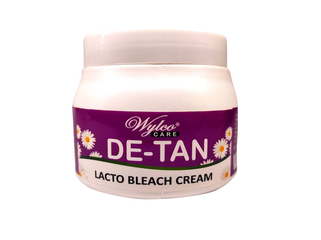D-TAN Lacto Bleach Cream for Instant Tan Removal & Sun Damage Protection, Facial Cleanser & Exfoliant for All Skin Types, Brightening, Moisturizing & Replenishing Skin Naturally