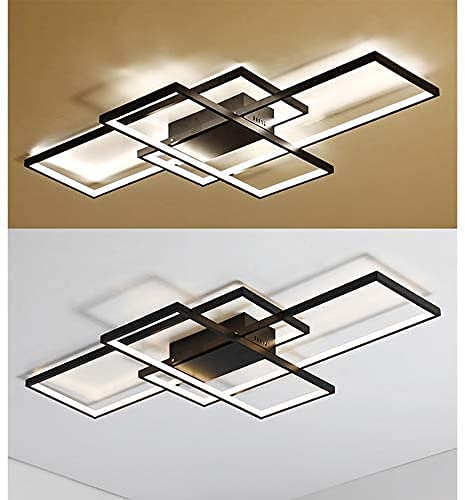 Chandelier LED plafonnier moderne carré à intensité réglable avec télécommande - 6