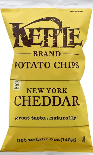 Image of Kettle Brand Potato Chips, White Cheddar Kettle Chips, 5 Oz