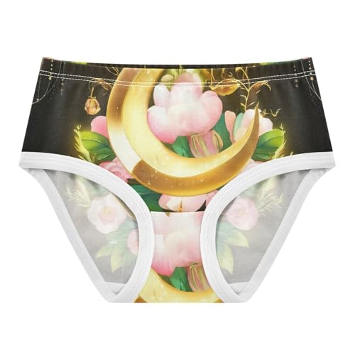 Girls Underwear Toddlers 2t Cotton Panties for Girl Designer Kids Briefs Undies Golden Crescent Moons