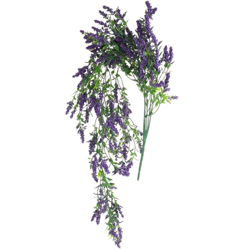ibasenice Colgante Material Plástico de Púrpura de Flores Artificiales Realista y Fácil de Cuidar para del Hogar Adecuado para o Fiestas