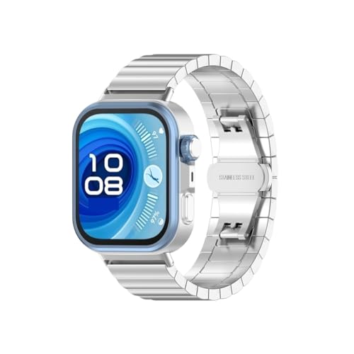 [LOKLNEYK] �ɓK������Huawei Watch Fit 4 Pro/Fit 4/3�o���h�ɓK������X�e�����X�X�`�[���X�g���b�v(Silver,For Huawei Fit 4 pro)