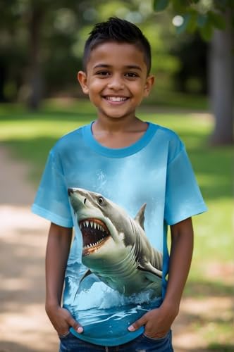Image of Frogwill Boys Girls Shirts 3D Graphic T-Shirt Neon Clothes Short Sleeve Animal Print Tee 5-13 Years