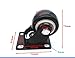 Accessbuy 2 Inch Heavy Duty Caster Wheel PU Rubber Swivel Caster with 360 Degree Top Plate & Bearing Pack of 4 (4 Pack Without Brake)