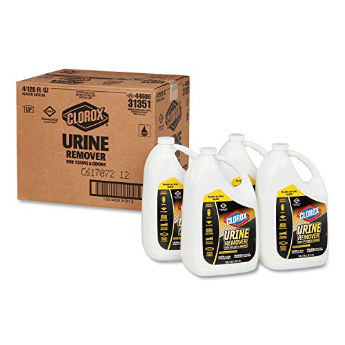 Clorox 31351CT Urine Remover, 1 Gal Bottle, Clean Floral Scent, 4/carton