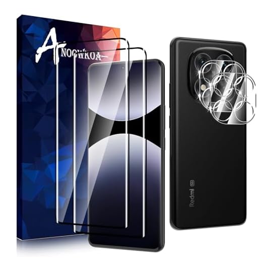 Anoowkoa[2 pack for Redmi Note 14 Pro 4G/5G /Poco X7 5G 3D Screen protector + [2 pack]Xiaomi Poco X7 5G camera lens Tempered Glass Protector .9H Hardness.Anti-Fingerprint.No Air Bubbles.Easy Installation
