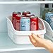 LUFOFOX 2 Pack Widened Pantry Organizers and Storage with Wheels Pull Out Kitchen Cabinet Organizers and Storage Multi-purpose Rolling Organizer Bin for Food, Snack, Cleaning Supplies